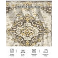 thumbnail image 5 of Vintage Bed Skirt Abstract Brown Bohemian Farmhouse Tribal Bed Skirts Queen Size 18 Inch Drop, Wrap Around Dust Ruffle&nbsp;Bedskirt with Adjustable Elastic Belt for Queen Size Beds, 5 of 7