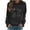 Black, variant on Christmas Shirt for Women Bowknot Graphic Xmas Holiday Pullover Tops