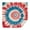 Red Blue Tie, variant on Colorful Tie Dye Mandala Pattern Square Tablecloth,Waterproof Square Table Cover,Wipeable Spillproof Washable Table Cover for Home Kitchen Party Decor 42"X42"(107x107cm)
