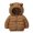 F, variant on 1-6Y Toddler Boys Girls Winter Warm Hooded Puffer Coat Jacket Kids Casual Zipper Thickened Snow Clothes Overcoat Outerwear With Pockets