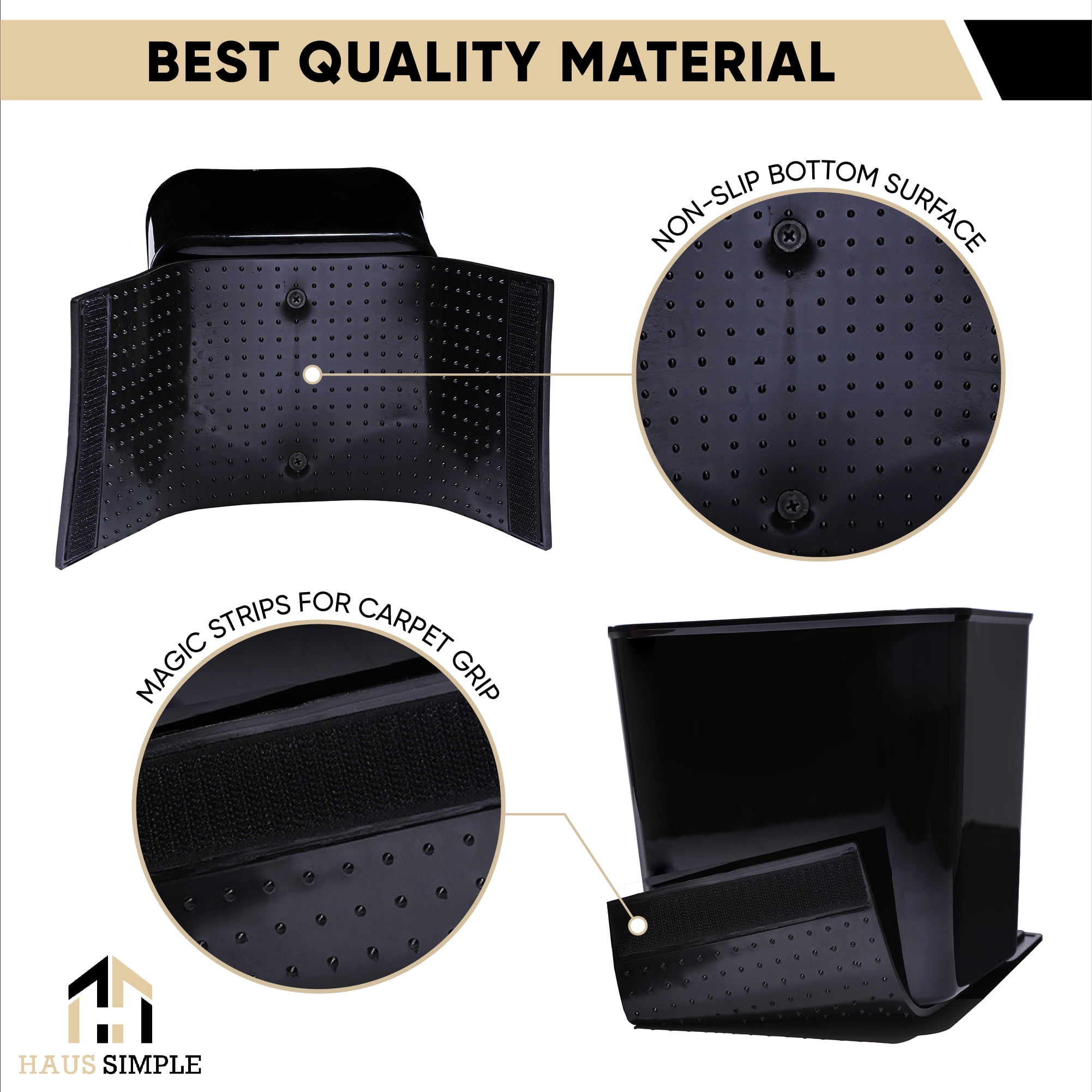 Car Trash Can Universal Fit Auto Garbage Bin Spill-Proof Stability Flaps  (Black)