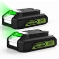 thumbnail image 1 of 24V 4.0Ah Replacement Green-works 24V Battery BAG708 29842 29852 Battery Compatible with 20352 22232 2508302 Green-works 24-Volt Lithium Battery, 1 of 7