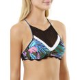 thumbnail image 5 of Time and Tru Women's elevated midnight bloom bikini top, 5 of 6