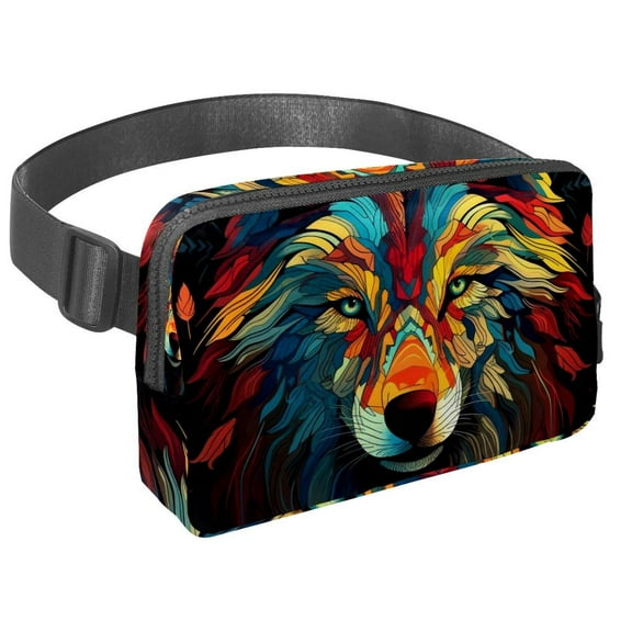 Wolf Lightweight Adjustable Waist Pack with Extension Strap for Unisex, Fanny Packs, Fanny Bag