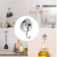 thumbnail image 4 of Paquete De 4 Ganchos De Succión Plateados, Ganchos De Ventosa Al Vacío Potentes Ganchos Extraíbles Y Resistentes Para Colgantes De Cocina, Baño Y Sala De Estar Con AM Rojo Verde  Cocina, Decoración y Otros, 4 of 5