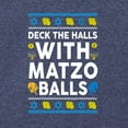 thumbnail image 3 of Wild Bobby Deck The Halls With Matzo Balls Hanukkah Sweater | Holiday Unisex Men Long Sleeve Shirt, 3 of 5