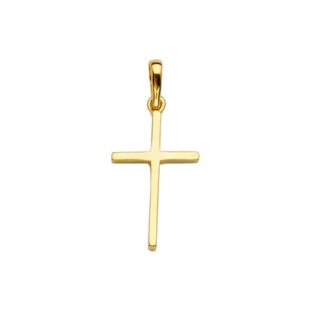 FB Jewels - FB Jewels 14K Yellow Gold Christian Crucifix Cross Pendant ...