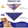 thumbnail image 3 of Dog Bandanas 2PCS, Patriotic Pet Bandanas Easy to Tie, Triangle Reversible American Flag Bandana for Dog, Memorial Day, Flag Day, Independence Day, Veterans Day, Stars & Flags, L, 3 of 8