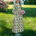 thumbnail image 2 of DISNIMO Christmas Tree Girls Dresses Long Sleeve dress for Girls 9-10 Dress With Sleeves for Kids Dress with Pockets Girls Full Sleeve School Uniform Form Long Dress Print Midi, 2 of 7