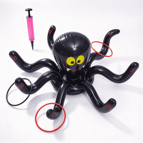 Youersen Inflatable Spider Ring Toss Game for Family - Halloween Party Games