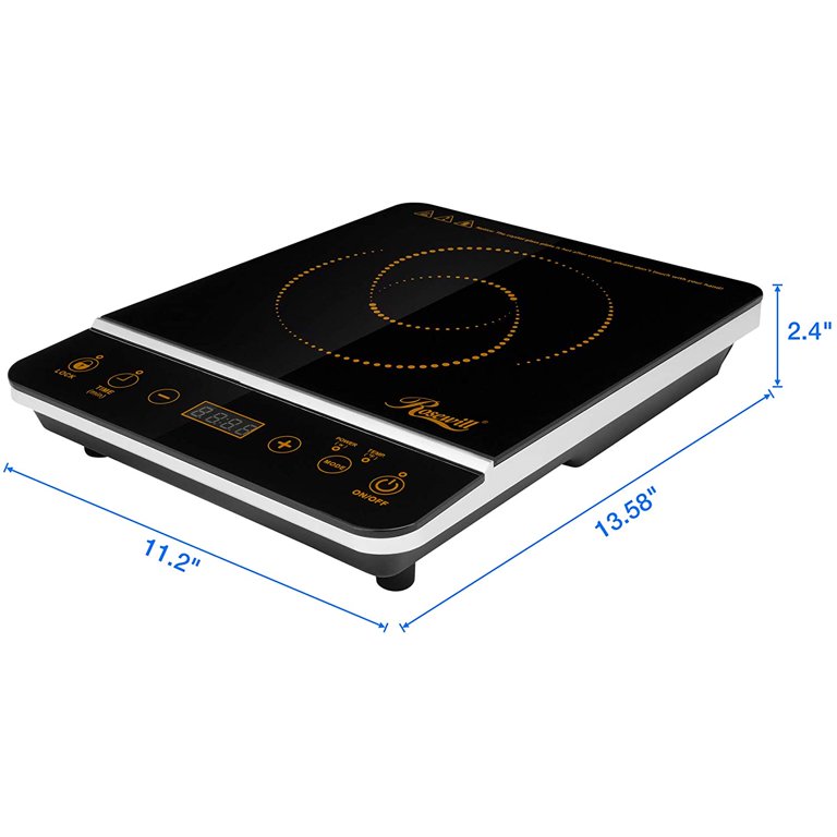 Rosewill Portable Induction Cooktop Burner, 1800W, 8 Cooking Modes, 10  Power/Temp Levels, Touch Panel, LED Display, Timer, Auto Shut-Off, Child  Safety Lock, Includes Stainless Steel Pot - (RHAI-21001) 