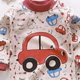 thumbnail image 4 of CAUYDY Toddler Boys Pajamas Baby Clothes Newborn Sleepers Fall Winter Long Sleeved T-Shirt and Pants 2PCS Set Infant Outfits for Boy 12M 18M 24M Sizes 18-24 Months,Blue, 4 of 5