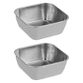 thumbnail image 1 of 2 Bandejas Para Servir Cestas De Almacenamiento De Cocina De Acero Inoxidable Para Barbacoa Hogar Plata, 1 of 9