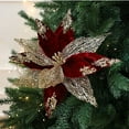 thumbnail image 6 of Christmas Tree Decorations, Artificial Flower Bouquet, Glitter Christmas Tree Ornaments for Holiday Party Decor, 29cm Festive Wedding Centerpieces for Home and Office, 6 of 9