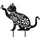 thumbnail image 5 of Estatua de gato metálico silueta de gato decoración de pared de gato de hierro decoración de patio al aire libre decoración de jardín de granja (negro) Penghui Liu 9024719193441, 5 of 5