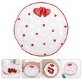 thumbnail image 2 of Ceramic Dessert Plate Heart Pattern Food Plate Restaurant Snacks Fruit Plate, 2 of 8