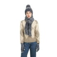 thumbnail image 5 of Husfou Women's Warm Knit Hat, Scarf & Glove Set, Black, 3-Piece, 5 of 5