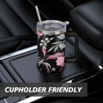 thumbnail image 7 of 40 oz Gothic Flowers Rose Wildflowers Tumbler with Handle Double Wall Vacuum Insulation Travel Mug Gift for Travel Commuting, 7 of 7