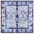 thumbnail image 3 of Unique Loom La Jolla Collection Tone Traditional Square Rug, 10 Feet, Blue/Ivory, 3 of 5