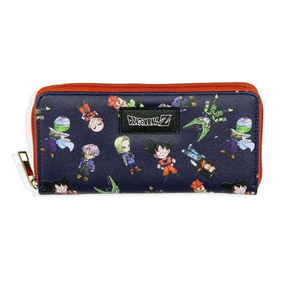 Dragon Ball Z Wallet Goku Cell Piccolo Trunks Chibi Character Zip Closure Wallet