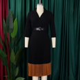 thumbnail image 4 of Womens Vintage Retro Work Business Office Fit and Flare Mid-Calf A-Line Dress, 4 of 8