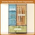 thumbnail image 2 of YOUPINS Portable Clothes Organizer with Hanging Rod, Portable Closet Non-Woven Fabric,Black, 2 of 7
