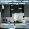 thumbnail image 3 of Akicon 30 inch Kitchen Range Hood with 600 CFM, Stainless Steel Wall Mounted Ducted Range Hood, 3 Speed Fan with LED Light, Powerful Vent Motor, Jet Black with Nickel, 3 of 7