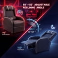 thumbnail image 4 of Walnew Gaming Recliner Chair PU Leather Home Theater Seating Single Modern Living Room Sofa Recliner, White Accent, 4 of 7