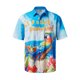 thumbnail image 3 of Camisas hawaianas de verano para hombre, divertidas, con estampado de pájaros, informal, con botones, para playa, manga corta, 3 of 5