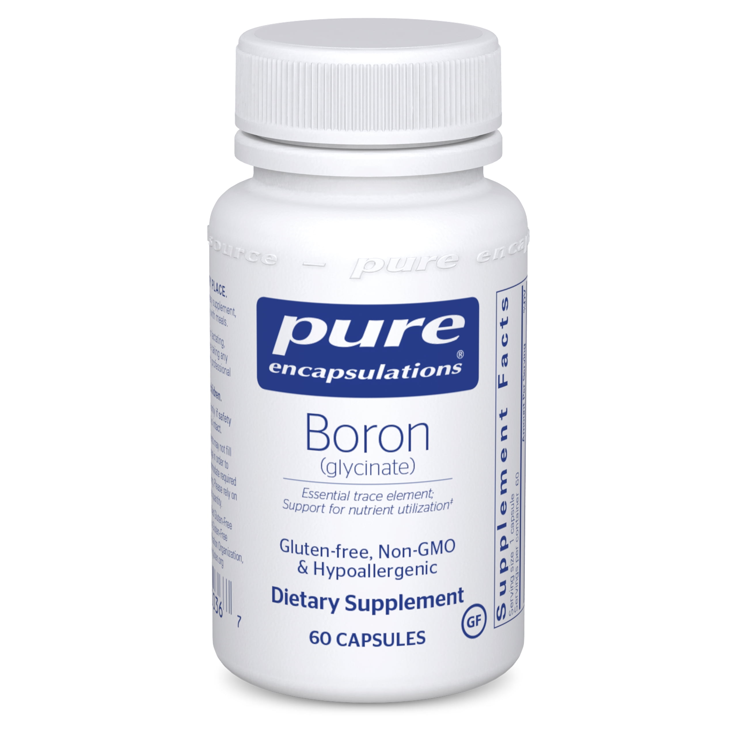 Pure Encapsulations Boron Glycinate Supplement For Hormone Balance Bone Strength And Health Connective Tissue And Nutrient Metabolism 60 Capsules Walmart Com