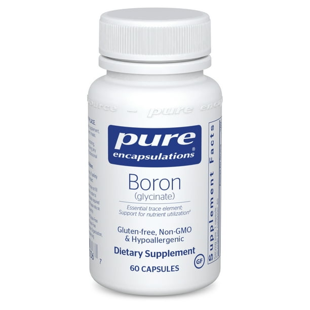 Pure Encapsulations Boron Glycinate Supplement For Hormone Balance Bone Strength And Health Connective Tissue And Nutrient Metabolism 60 Capsules Walmart Com