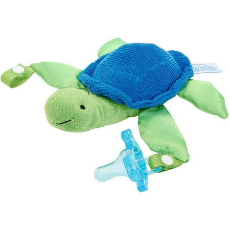 Dr. Brown's Lovey Pacifier and Teether Holder, Turtle with Blue Pacifier