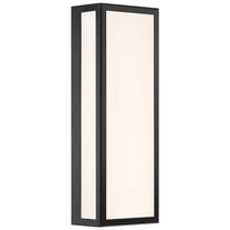 Geo 1 - Light Black Contemporary LED Steel & Acrylic Outdoor Wall Light