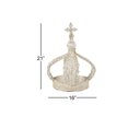thumbnail image 4 of DecMode 16"W, 21"H Resin Country Crown Sculpture, White, 4 of 11
