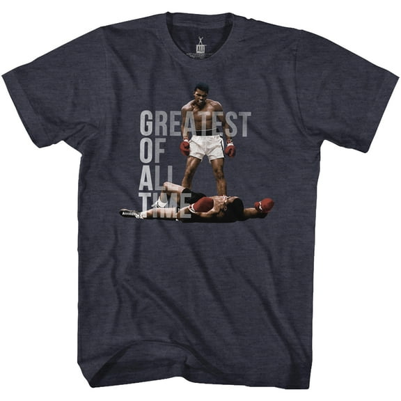 Muhammad Ali GOAT Navy Heather Adult T-Shirt