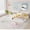 Convertible/White, variant on Mirightone Floor Bed for 2 , Wooden Double Twin Bed for Two , Box Spring Needed,Montessori Bed Frame with Fence Railings, Grey