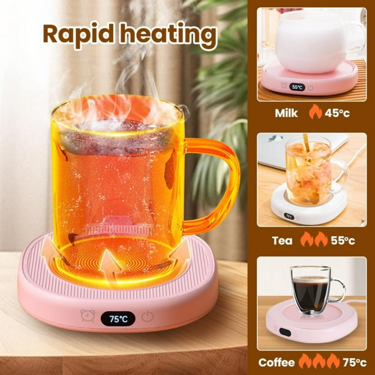 Pink USB Coffee Mug Warmer With Auto Shut Off Cute Desk Cup Heater 3-Level  Temperature Electric Mug Warmer For Coffee Tea Milk Candle Heating best  coffee mug warmer smart mug warmer -