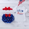 thumbnail image 3 of Aunavey My 1st 4th of July Baby Girl Summer Clothes Romper Bow Ruffle Short Headband, 3 of 6