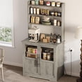 thumbnail image 7 of Yeshouse Bakers Rack with Storage and Power Hub - Versatile Microwave Oven Stand with Pantry Hutch and Thick Tabletop, 7 of 7