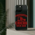 thumbnail image 3 of DistinctInk Clear Case for Apple iPhone 14 Pro MAX (6.7" Screen) - Firefighter Chicks Kick ASH, 3 of 9