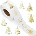 thumbnail image 4 of 500Pcs Christmas Tree Stickers,Christmas Stickers Roll,6 Styles Gold Foil Designs Self Adhesive Decoration Round Labels for Tree,Snowflake,Presents,Cards,Envelopes - 1 Inch Holiday Seal Tags, 4 of 9