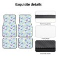 thumbnail image 5 of Sikiie Colorful Butterfly Car Foot Mat Set of 4 Pieces Basics Universal Fit Rubber Carpet Floor Mats For Car SUV Van & Truck, 26.8"L x 17.3"W (Front), 13"L x 17.3"W(Rear), 5 of 6