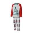 thumbnail image 3 of ITFABS Christmas Family Pajamas Set, Letter Print Tops+Trousers/Romper, 3 of 9