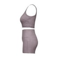 thumbnail image 5 of Women's Solid Color Two-Piece Tank Top and Shorts Casual Summer Outfit, 5 of 6