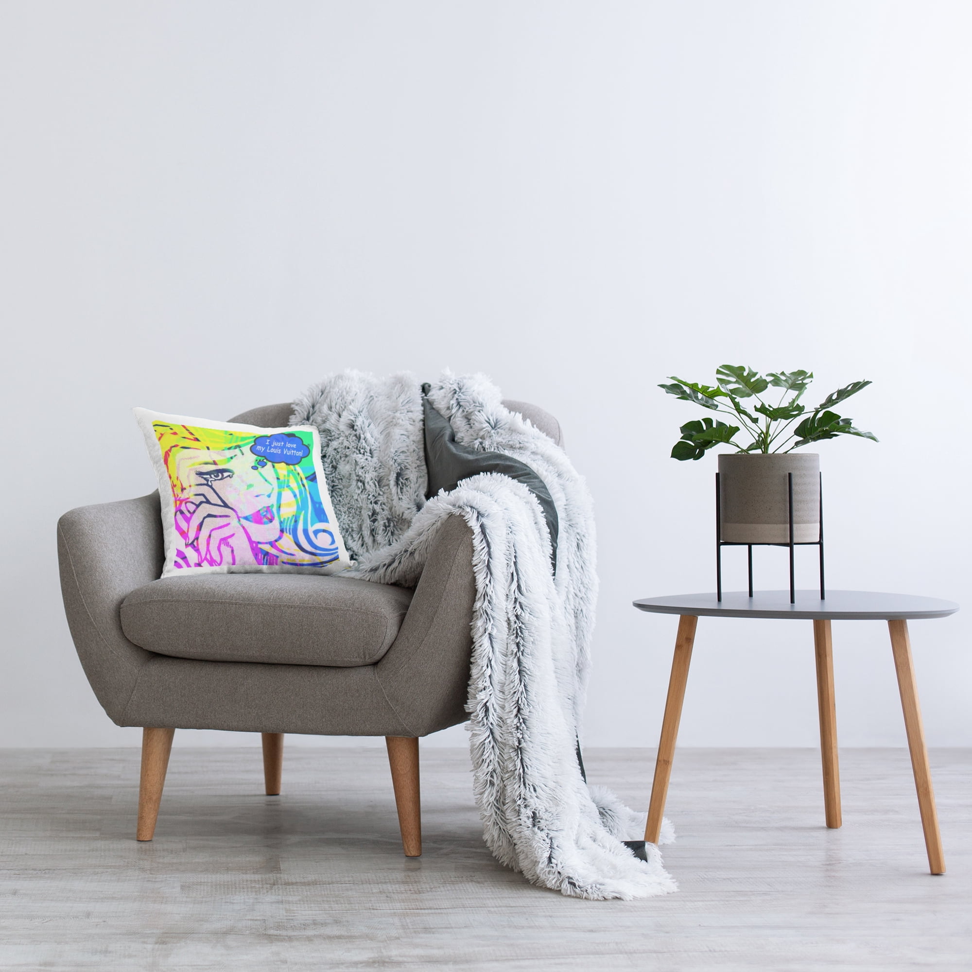 Stupell Industries Pop Comic Style Glam Decorative Printed Throw Pillow Design by Graffitee Studios.