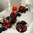 thumbnail image 5 of Halloween Decorations 5.91Ft Black Flower Garland Fake Rose Vine Hanging Rose Vines Artificial Maple Leaves Vines with Floral Hanging Flowers Ornaments for Wedding Party Mantel Home Decor, 5 of 6