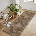 thumbnail image 3 of 2x6 Vintage Runner Rug Washable Carpet Non Slip Bedroom Indoor Office Low Pile Traditional Distressed Retro Accent Rug Brown, 3 of 6