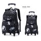 thumbnail image 4 of Mochilas con ruedas Equipaje para niños Mochila con ruedas para la escuela Niños Trolley Bolsas Space-Galaxy Roller Bookbag, 4 of 4