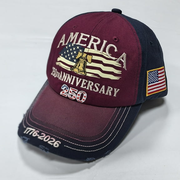 USA 250th Anniversary Baseball Cap Unisex Embroidery Hat Commemorative Gift
