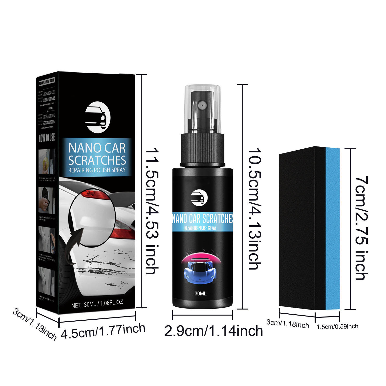 Spray Réparateur De Rayures Pour Lentilles - Pour Lunettes, Écrans Smartphone, Phares De Voiture
